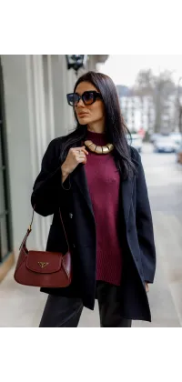 Укорочене пальто з вовни, одяг від Jador