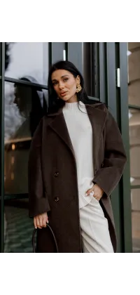 Пряме пальто з вовни, одяг від Jador