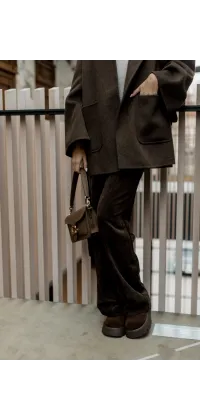 Вовняне пальто з канюшоном. Доступні розміри: 