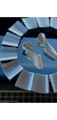 Сріблясті сережки спіраль. Доступні розміри: Tu