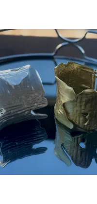 Браслет манжетний сріблястий. Колір: Срібний