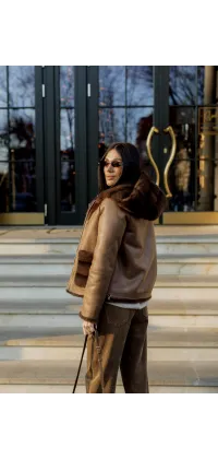 Шуба-дублянка з екохутра, від Jador