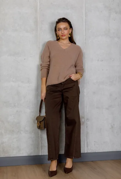 Жіночі шоколадні джинси