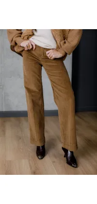 Вельветові штани карамельного кольору. Колір: Карамельний