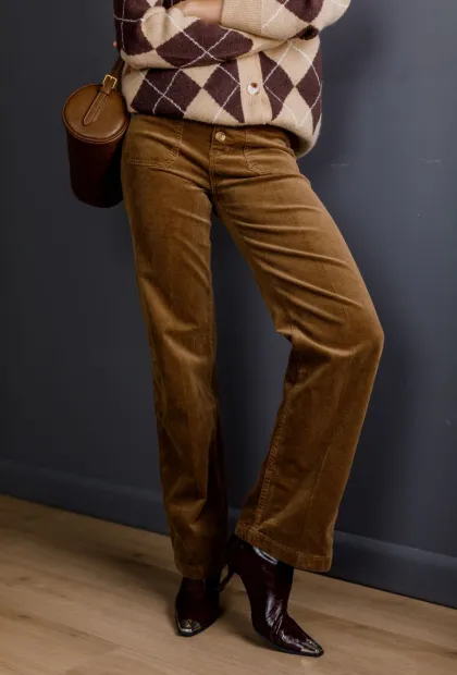 Штани вельвет карамельні