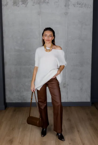 Штани з екошкіри