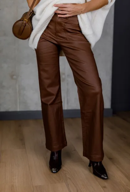 Штани з екошкіри