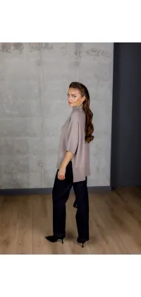 Светр oversize з коміром-стійкою. Доступні розміри: 