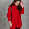 Червоний  светр oversize