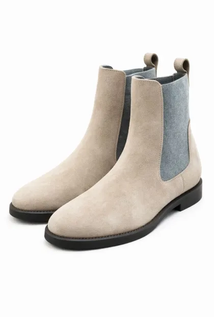 Бежеві замшеві челсі у стилі Brunello Cucinelli