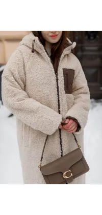 Двостороння куртка з капюшоном. Колір: Коричневий