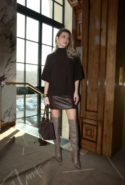 Светр oversize з коротким рукавом