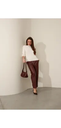 Светр з укороченим рукавом. Колір: Білий