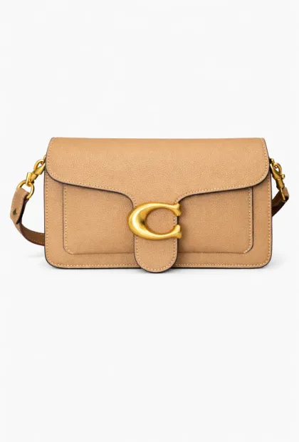 Сумка  з металевою застібкою у стилі Coach