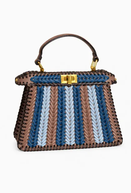 Плетена сумка з топ-ручкою у стилі Fendi