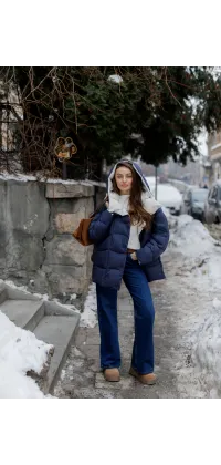 Легка пухова куртка з натуральним пухом, одяг від Jador