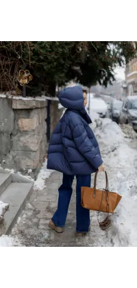 Пухова куртка з капюшоном, одяг від Jador