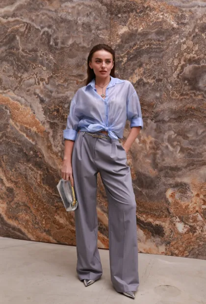 Напівпрозора блуза IMPERIAL у блакитному відтінку