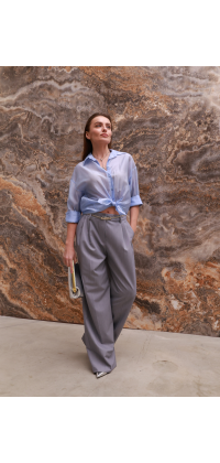 Напівпрозора блуза IMPERIAL у блакитному відтінку. Колір: Блакитний