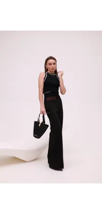 Контрастний трикотажний топ без рукавів IMPERIAL, одяг від Jador