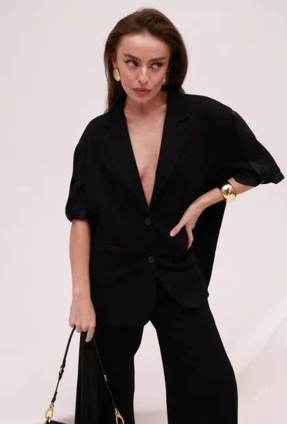 Чорний жакет IMPERIAL з коротким рукавом