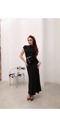 Сукня IMPERIAL  з акцентом на талії. Колір: Чорний