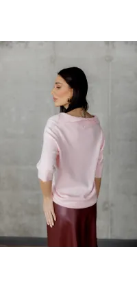 Рожевий светр з V-подібним вирізом, від Jador