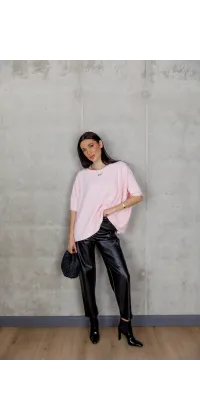 Рожевий светр з рукавом 3/4. Доступні розміри: Tu