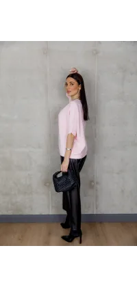 Рожевий светр з рукавом 3/4 зображення 1