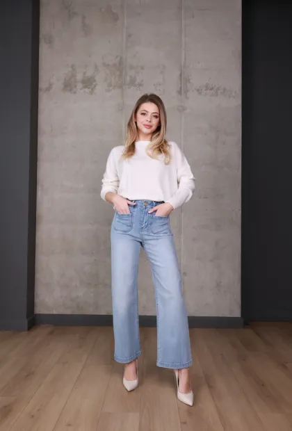 Джинси прямого крою з високою посадкою