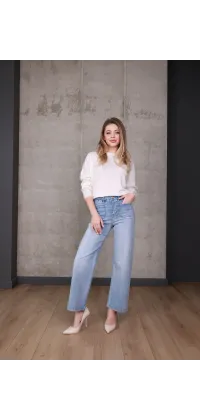 Джинси прямого крою з високою посадкою, зображення