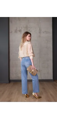 Джинси прямого крою з середньою посадкою, одяг від Jador