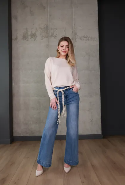 Джинси wide leg з високою посадкою