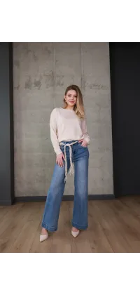 Джинси wide leg з високою посадкою. Доступні розміри: S, M, L