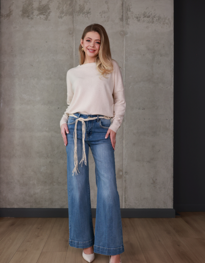 Джинси wide leg з високою посадкою
