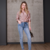 Джинси skinny з високою талією та застібкою на ґудзики