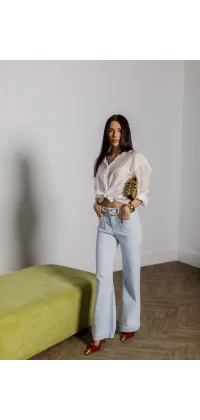 Джинси wide leg з високою посадкою. Доступні розміри: S, M, XL, 2XL