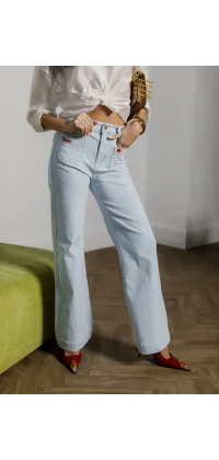 Джинси wide leg з високою посадкою, одяг від Jador