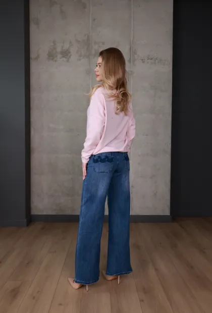 Джинси wide leg з високою посадкою