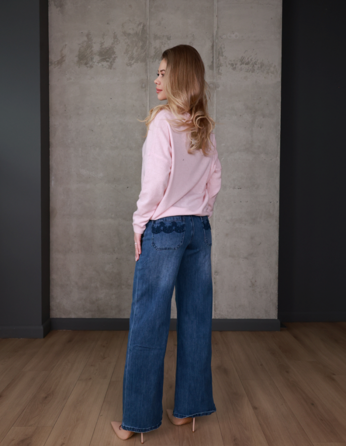 Джинси wide leg з високою посадкою