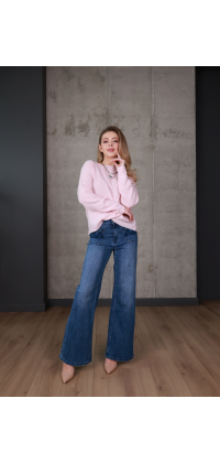 Джинси wide leg у насиченому синьому денімі, одяг від Jador