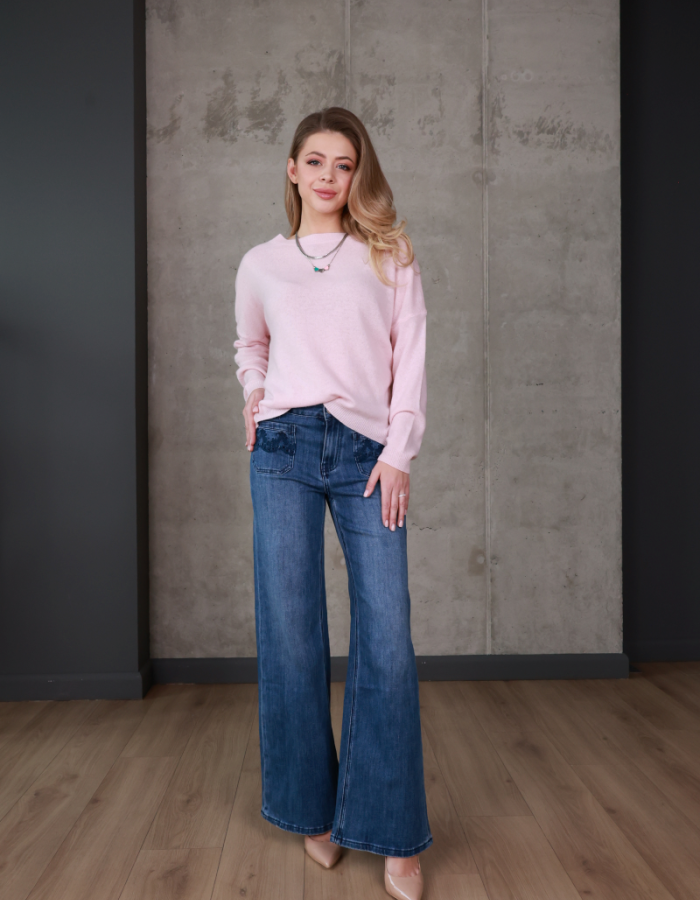 Джинси wide leg з високою посадкою