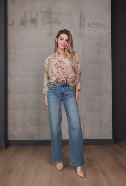 Джинси wide leg з високою посадкою