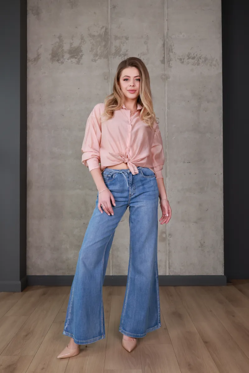 Джинси wide leg з високою посадкою