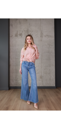 джинси wide leg у синьому денімі, одяг від Jador