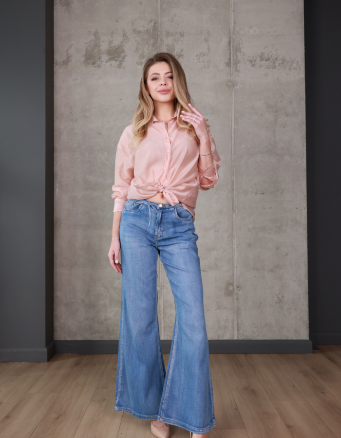 Джинси wide leg з високою посадкою