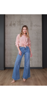 Джинси wide leg з високою посадкою, від Jador