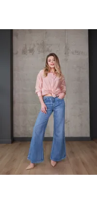 Джинси wide leg з високою посадкою. Ціна: 5590 грн