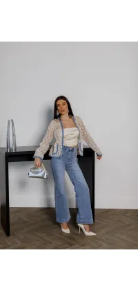 Мереживний кардиган з декоративною обробкою, одяг від Jador