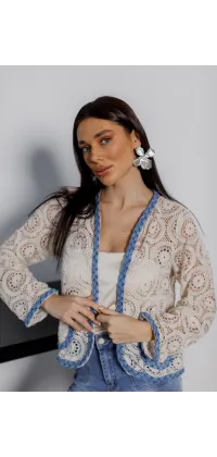 Мереживний кардиган з декоративною обробкою, від Jador